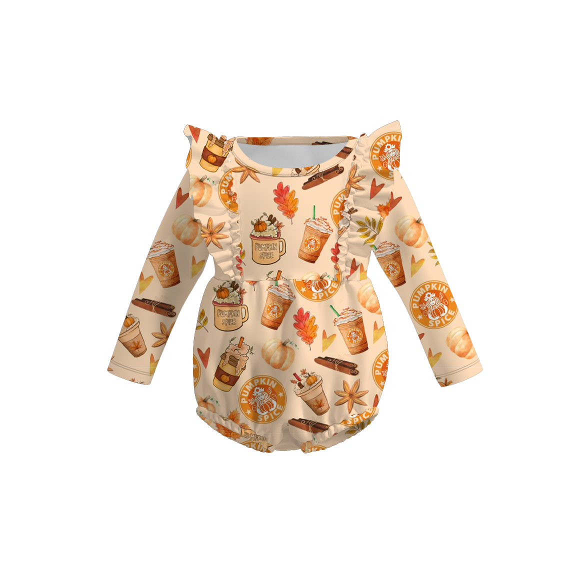 （Pre Order）Baby Girls Coffee Or Lattes Print Romper