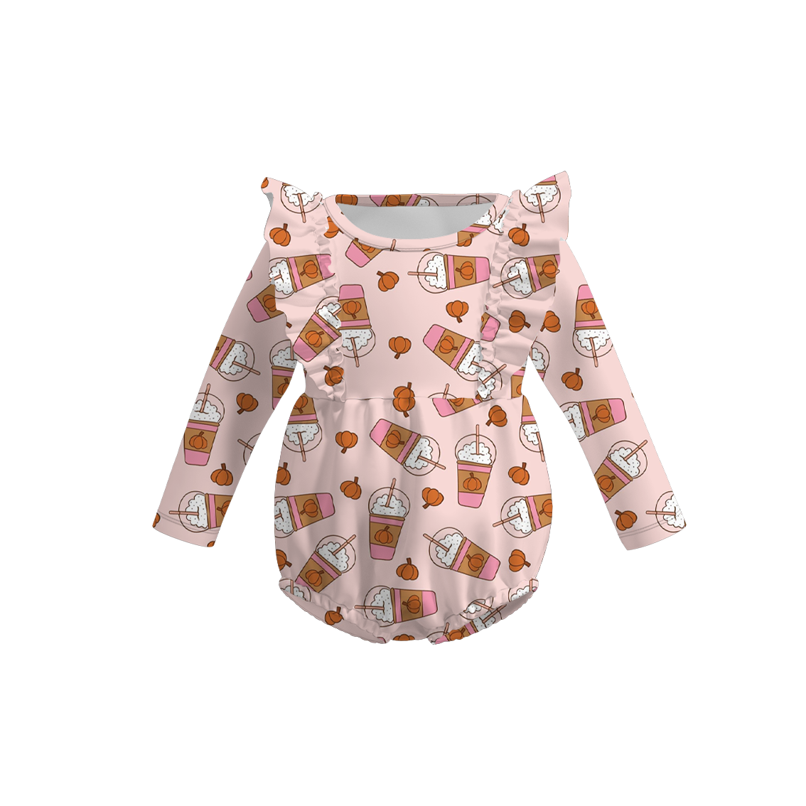 （Pre Order）Baby Girls Coffee Or Lattes Print Romper