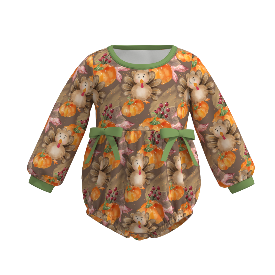 （Pre Order）Baby Girls Thanksgiving Print Romper