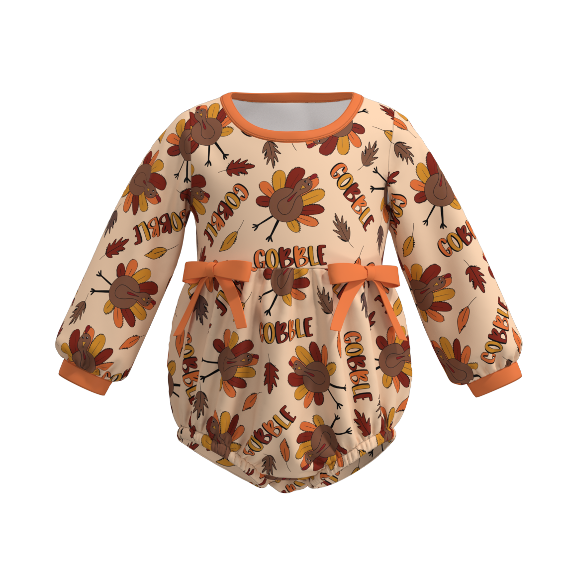 （Pre Order）Baby Girls Thanksgiving Print Romper