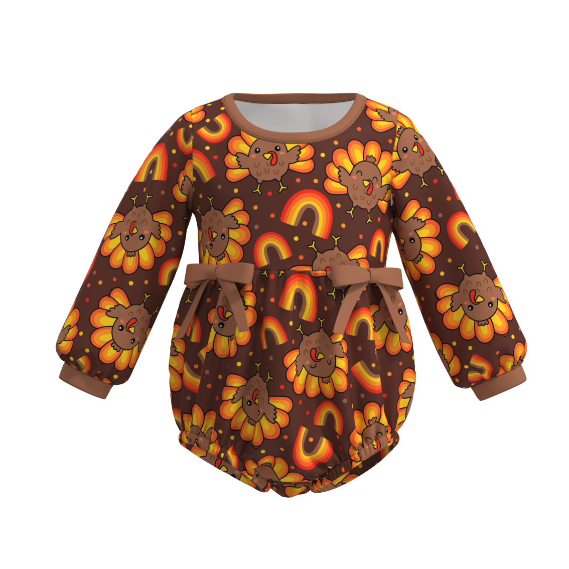 （Pre Order）Baby Girls Thanksgiving Print Romper