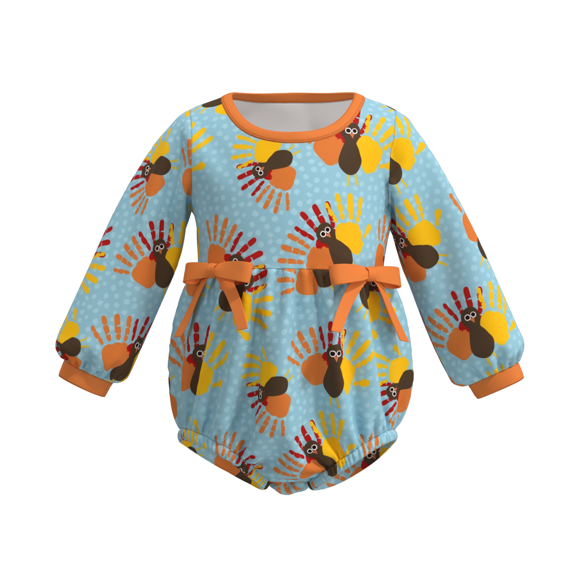 （Pre Order）Baby Girls Thanksgiving Print Romper