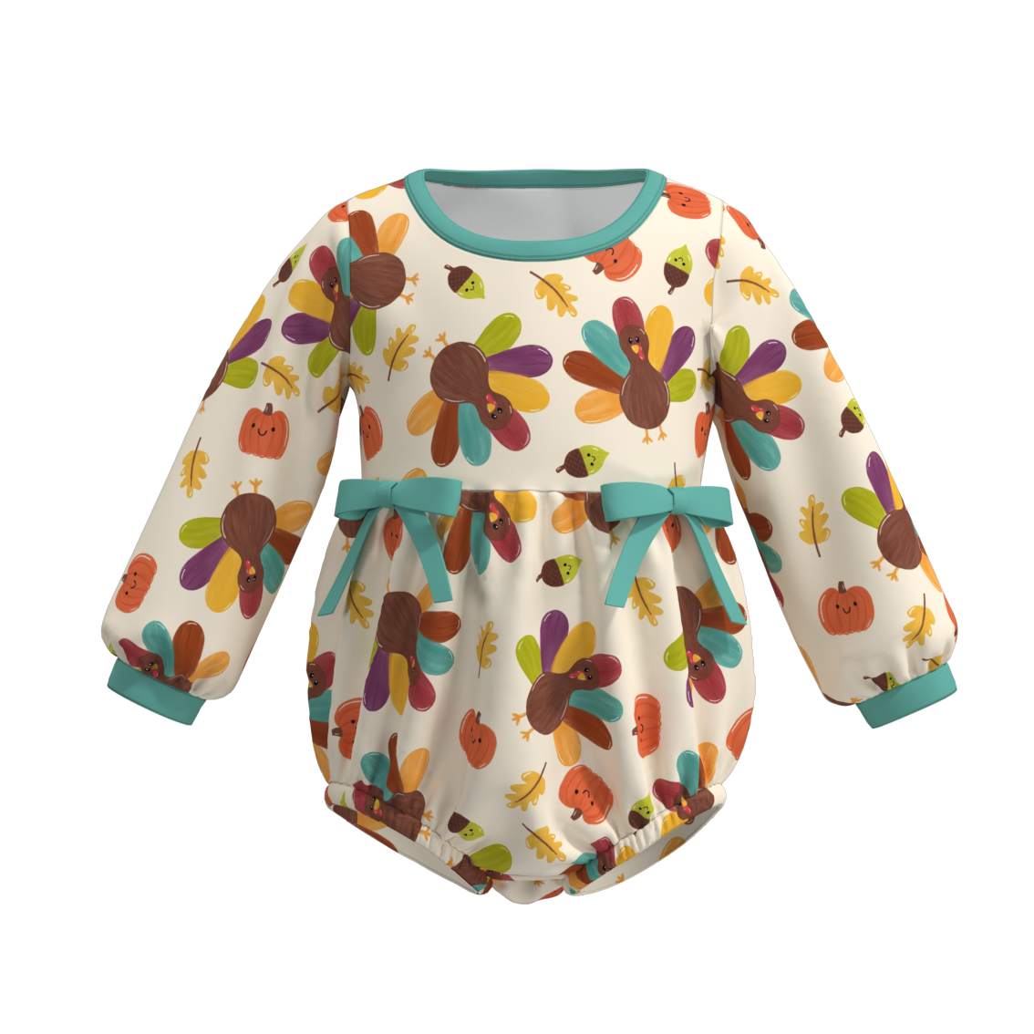 （Pre Order）Baby Girls Thanksgiving Print Romper