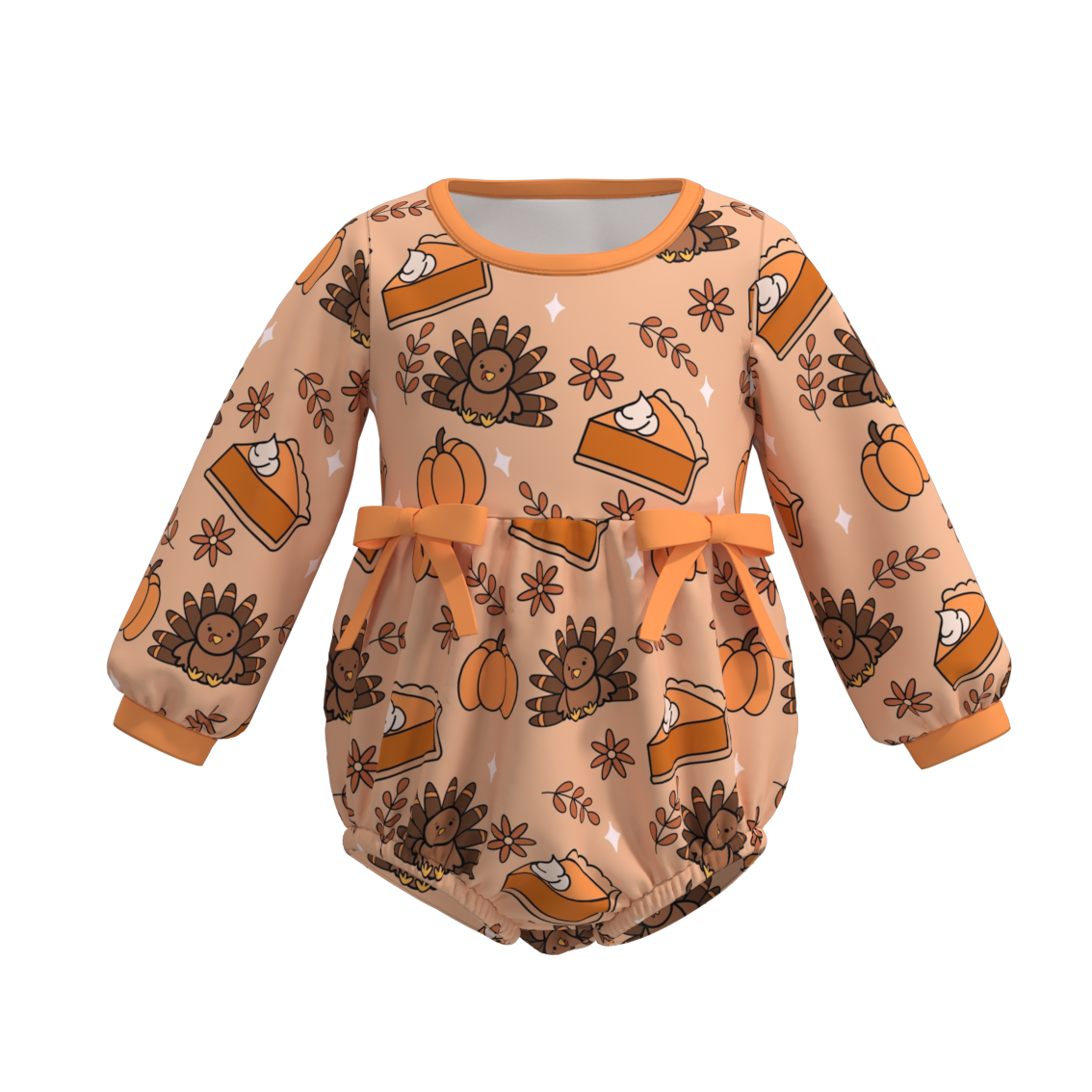 （Pre Order）Baby Girls Thanksgiving Print Romper