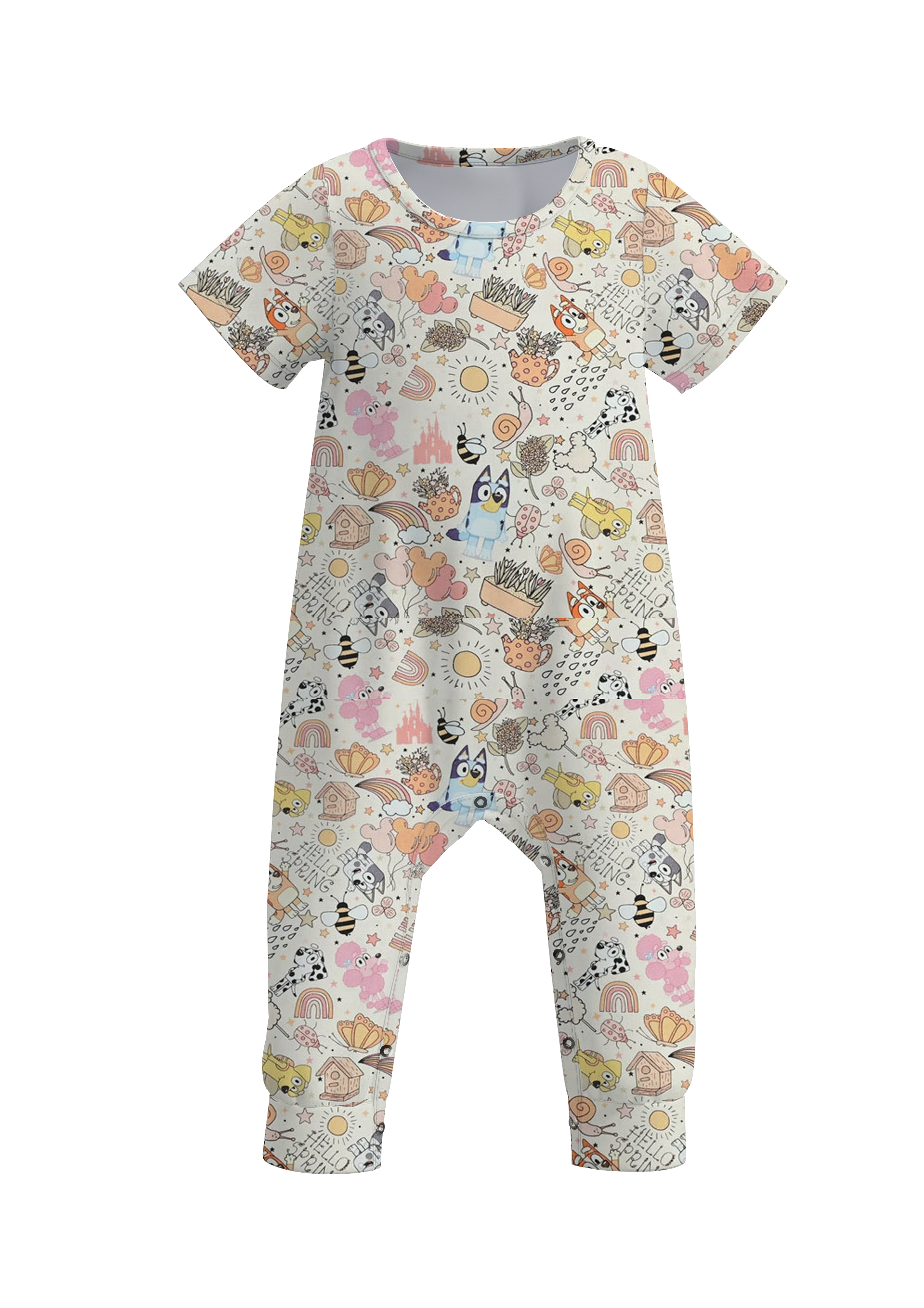 （Pre Order）Baby Girls Cute Cartoon Print Romper