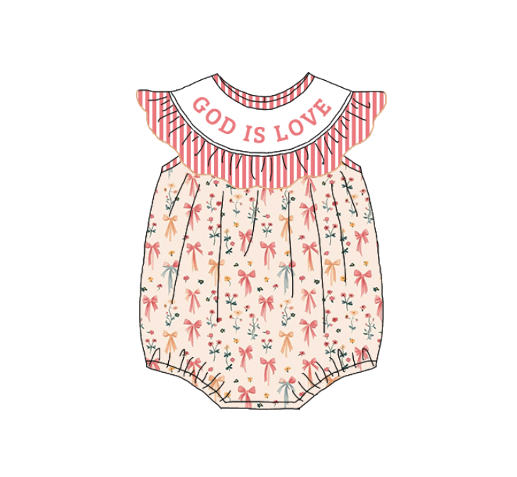 （Pre Order）Mommy and Me Spring ＆ Summer Embroidery Smocked Dress and Romper