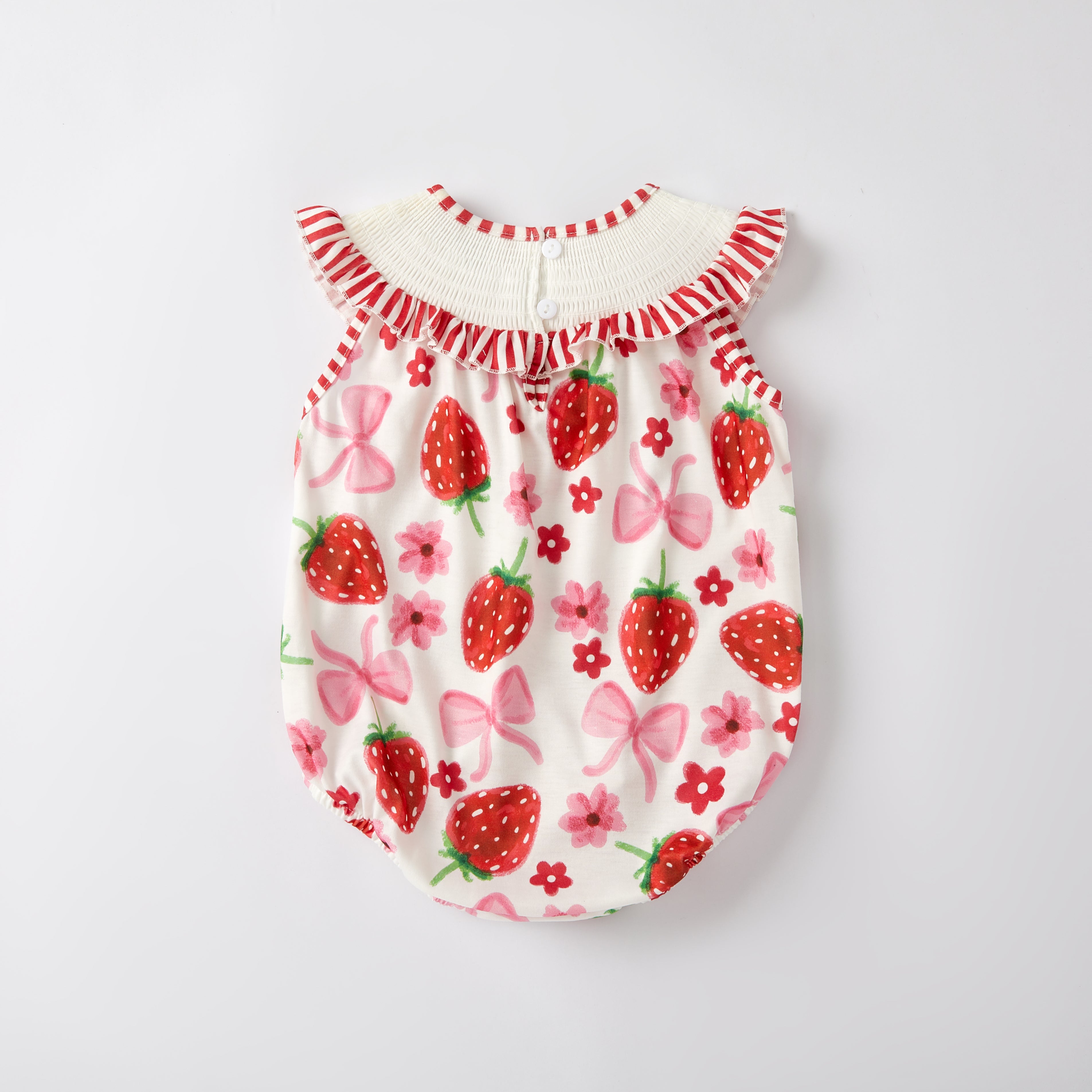 （Pre Order）Sisters Spring and Summer BERRY SWEET Embroidery Smocked Dress＆Romper