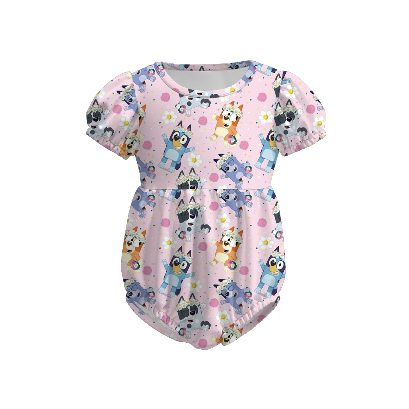 （Pre Order）Toddler Girls Spring and Summer Strawberry＆Cartoon Print Romper