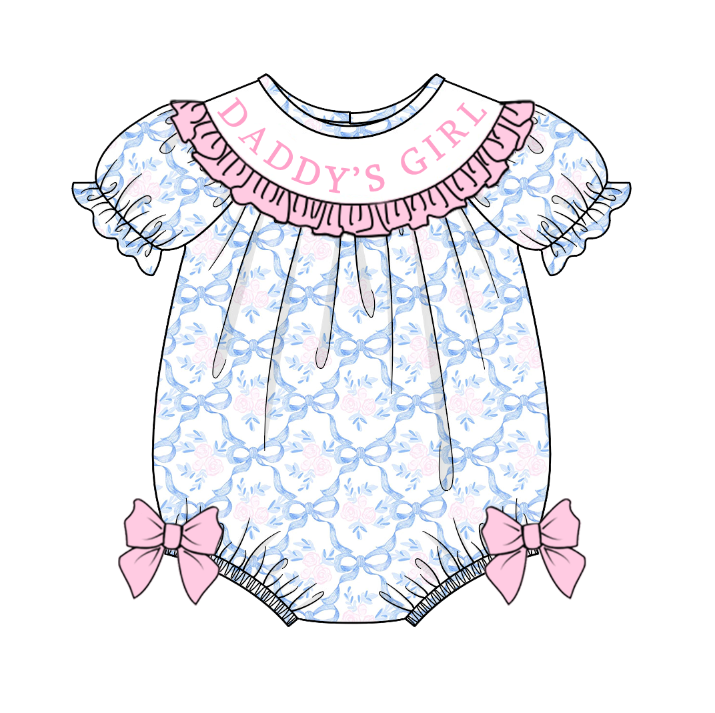 （Pre Order）Sibling Spring and Summer Embroidery Smocked Dress,Romper＆Shorts Set