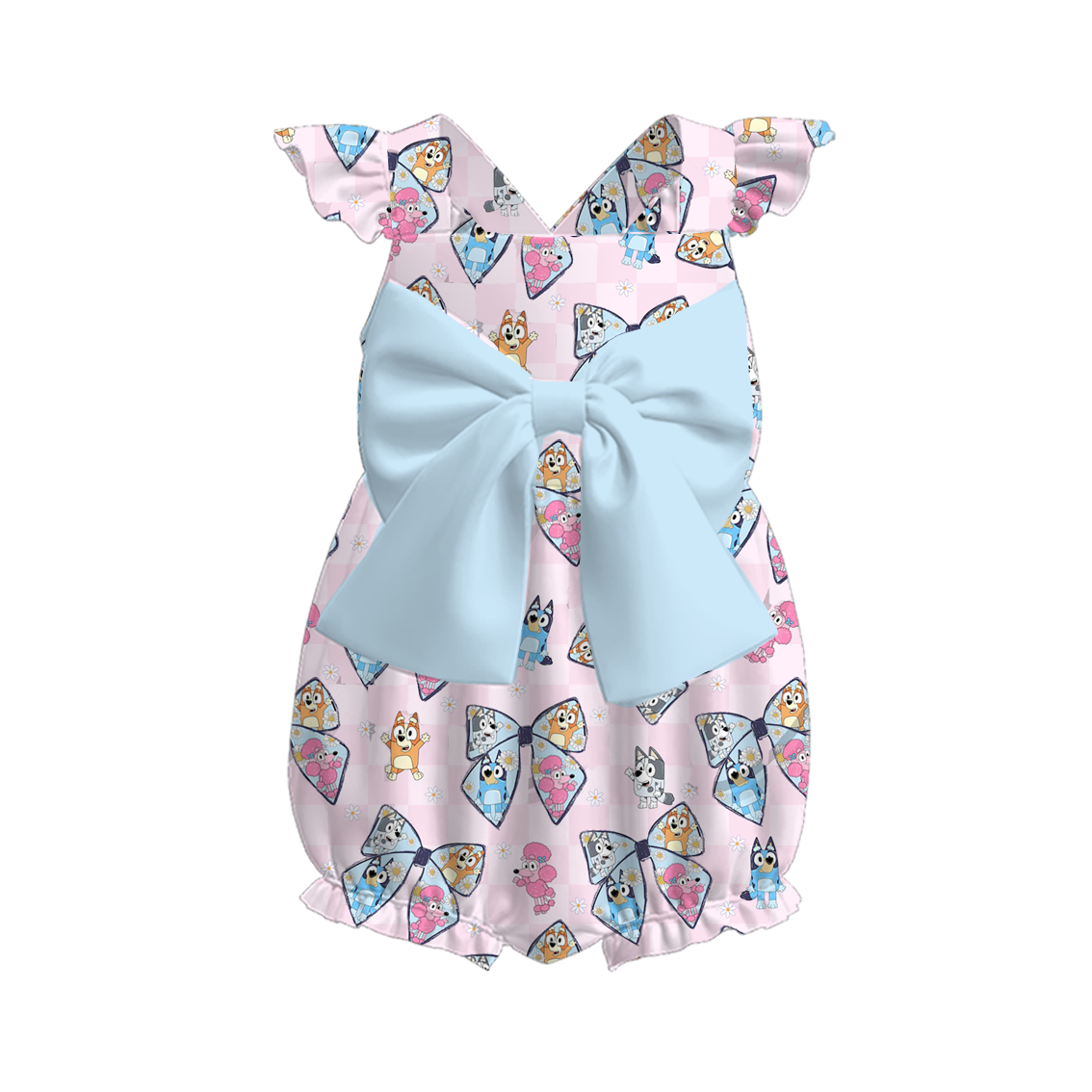 （Pre Order）Sisters Spring and Summer Cartoon Print Dress,Romper and Set