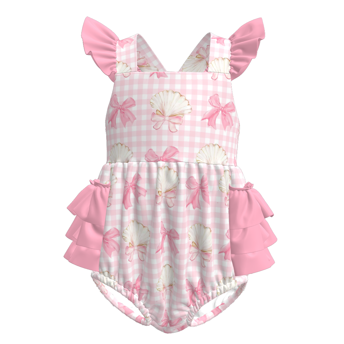 （Pre Order）Toddler Girls Spring and Summer Fruit＆Bow Print Romper