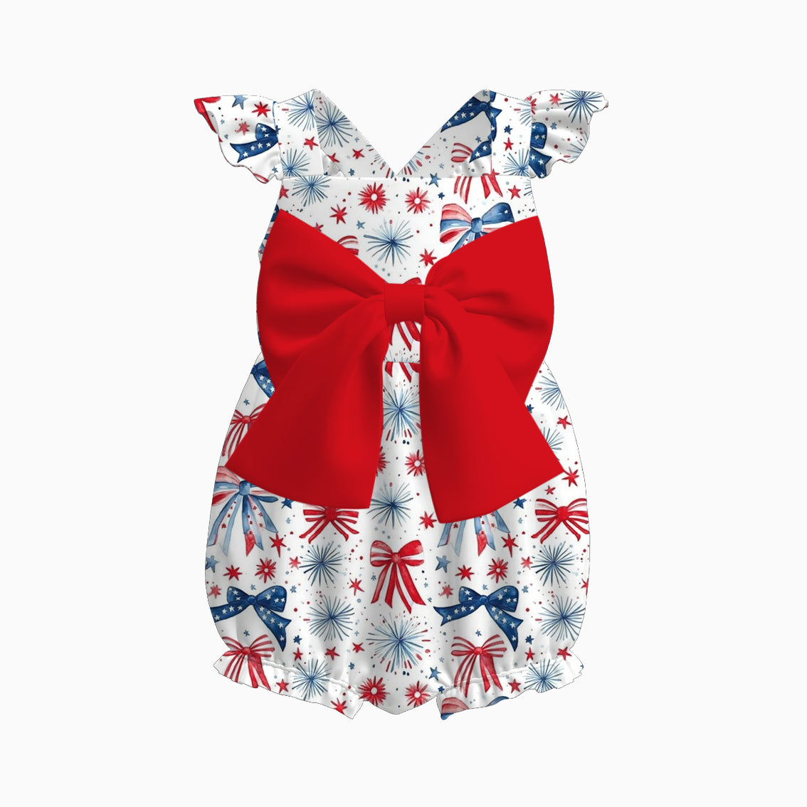 （Pre Order）Sisters Patriotic Print Dress,Romper and Set