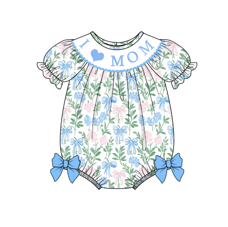 （Pre Order）Sisters Spring and Summer Embroidery Smocked Dress＆Romper