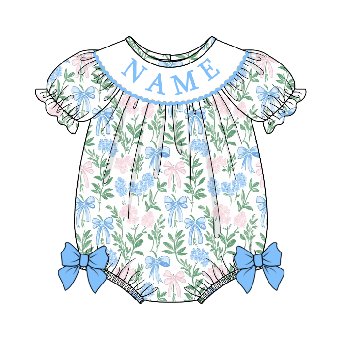 （Pre Order）Sisters Spring and Summer Embroidery Smocked Dress＆Romper