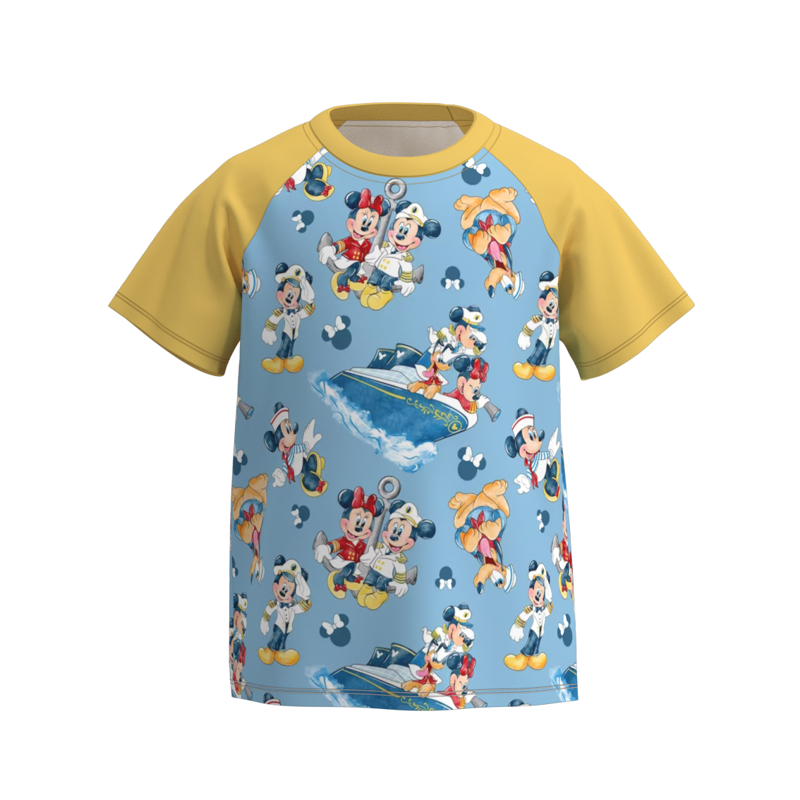 （Pre Order）Boy's Cow Disney Print Raglans Top