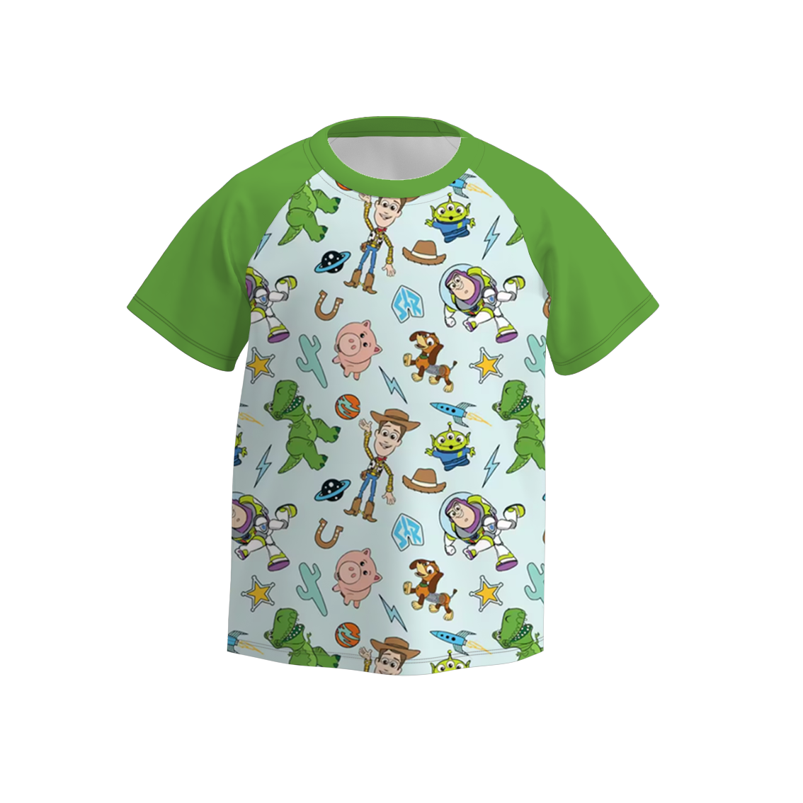 （Pre Order）Boys Summer Toy Story Print Short Sleeves Top