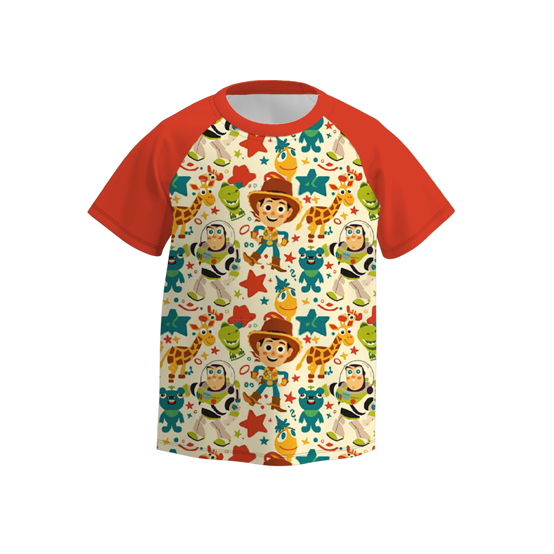 （Pre Order）Boys Summer Toy Story Print Short Sleeves Top