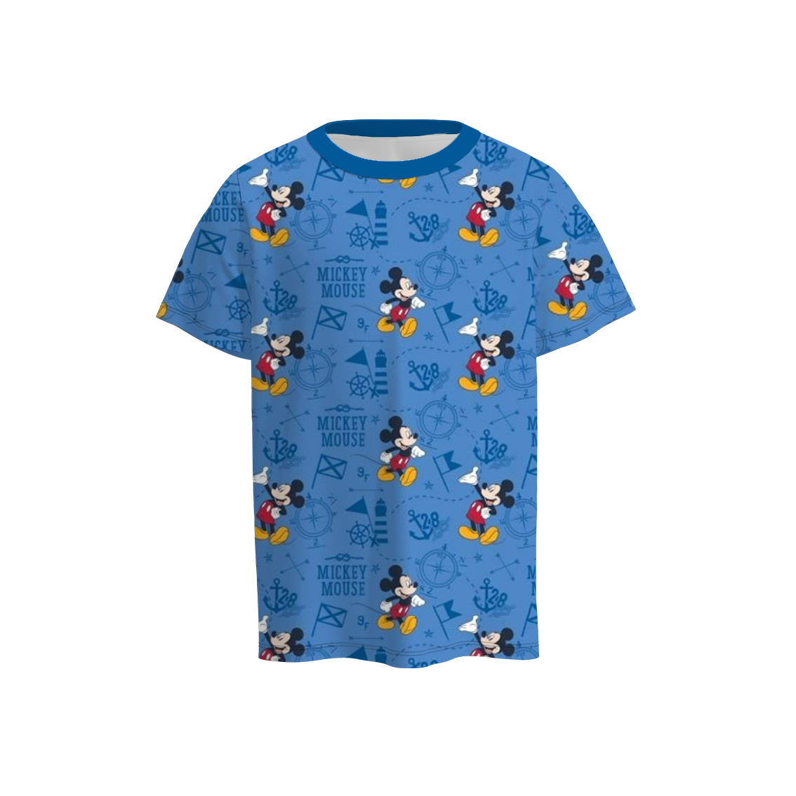 （Pre Order）Boys Summer Mickey Print Short Sleeves Top