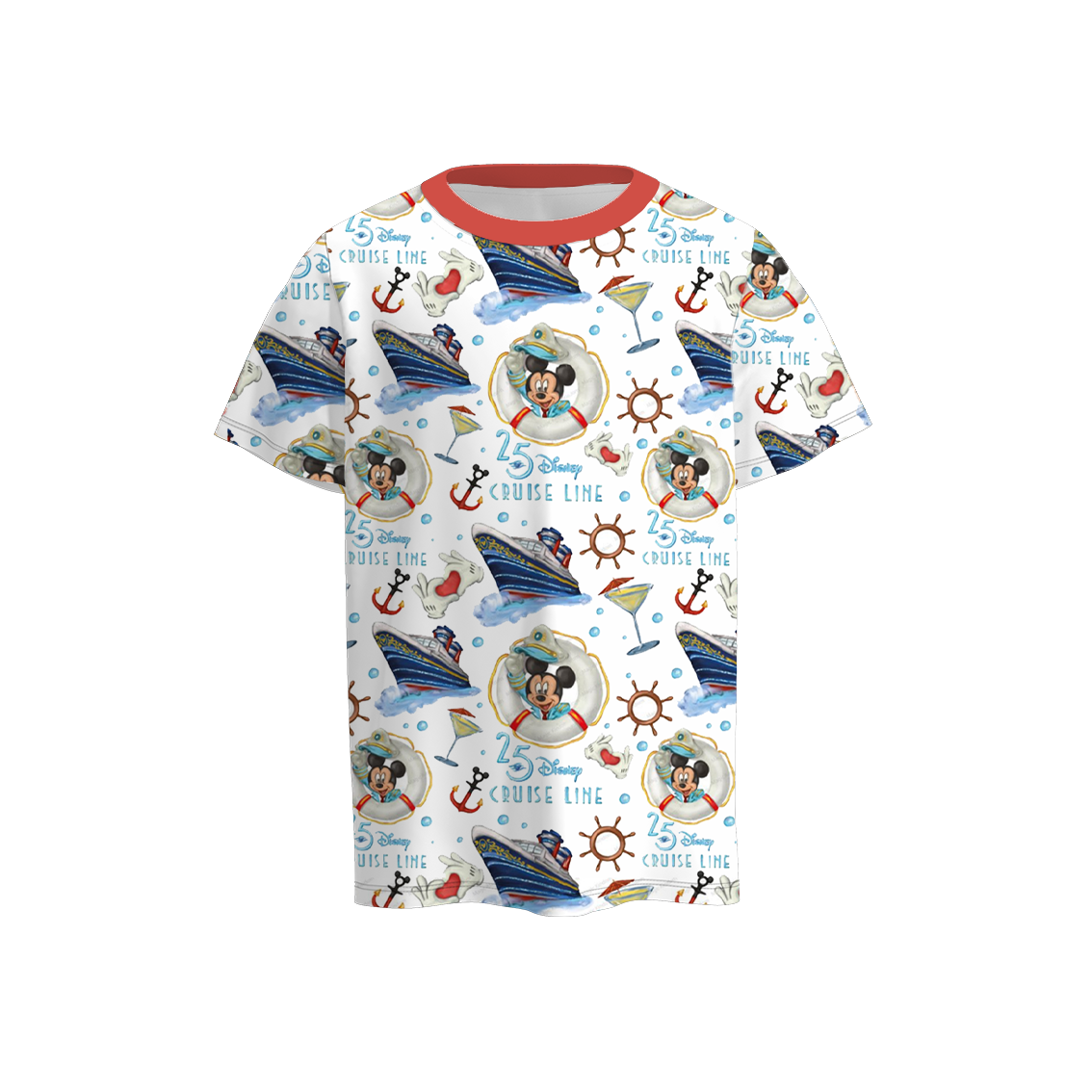 （Pre Order）Boys Summer Mickey Print Short Sleeves Top