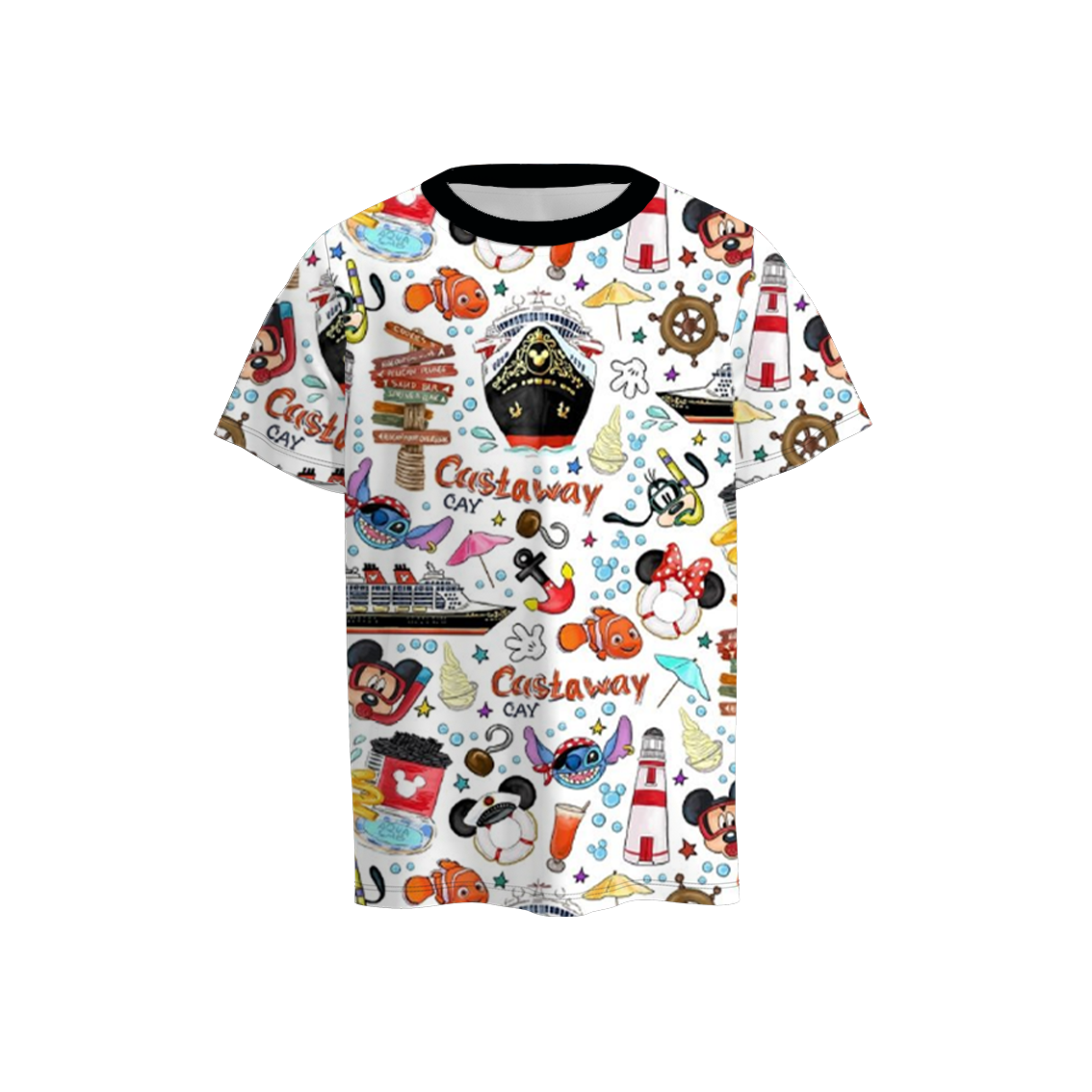 （Pre Order）Boys Summer Mickey Print Short Sleeves Top