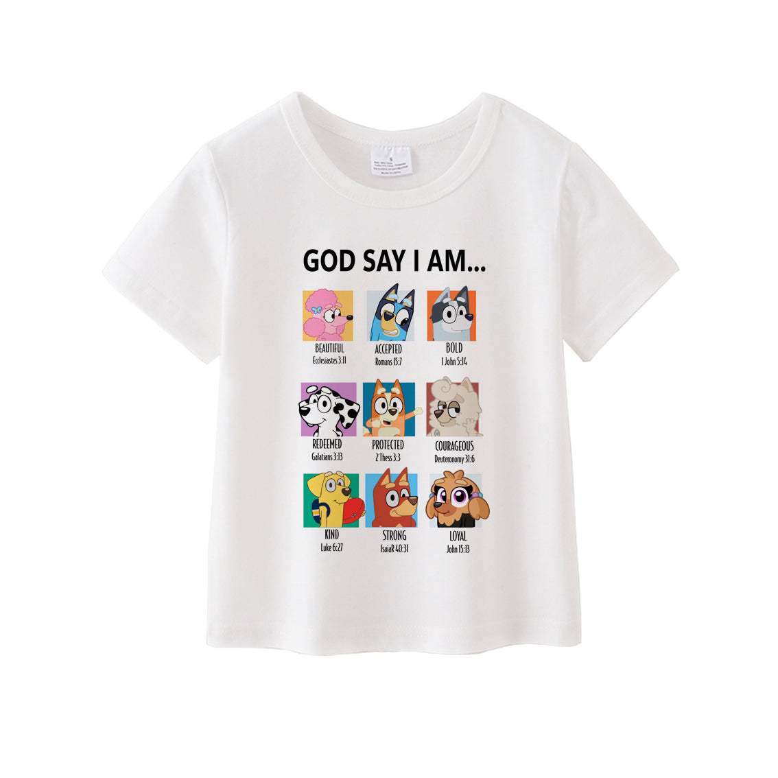 （Pre Order）Unisex God Say I Am Cotton White Top