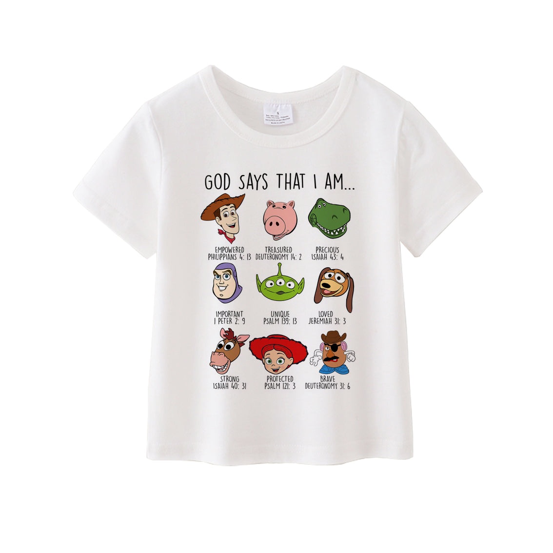 （Pre Order）Unisex God Say I Am Cotton White Top