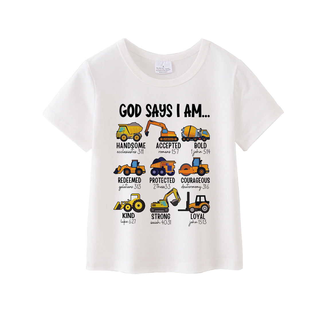 （Pre Order）Unisex God Say I Am Cotton White Top