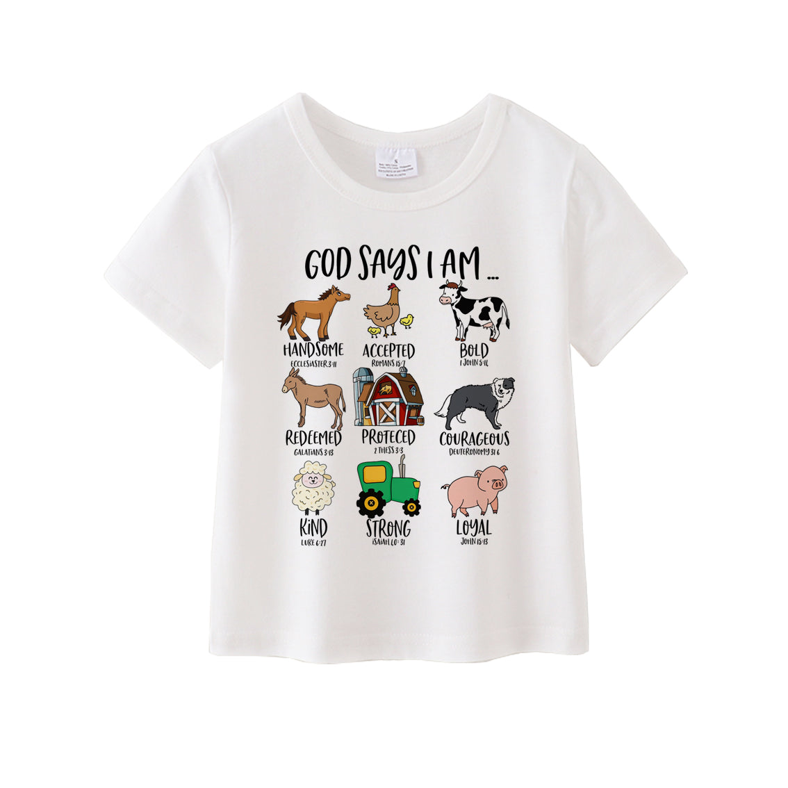 （Pre Order）Unisex God Say I Am Cotton White Top