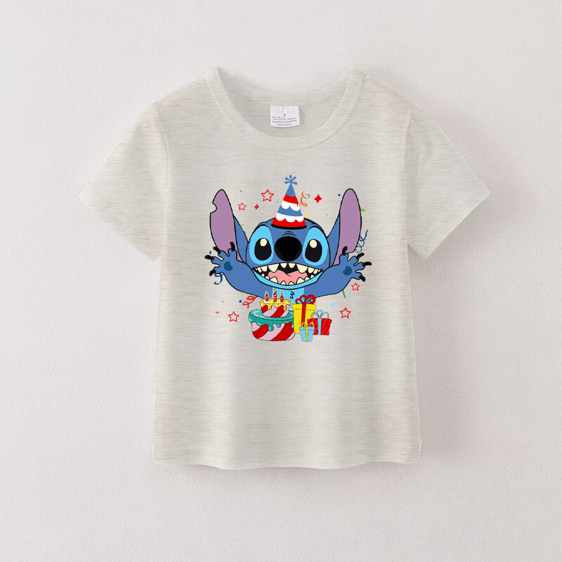 （Pre Order）Summer Girls Cotton Cartoon Print T-shirt