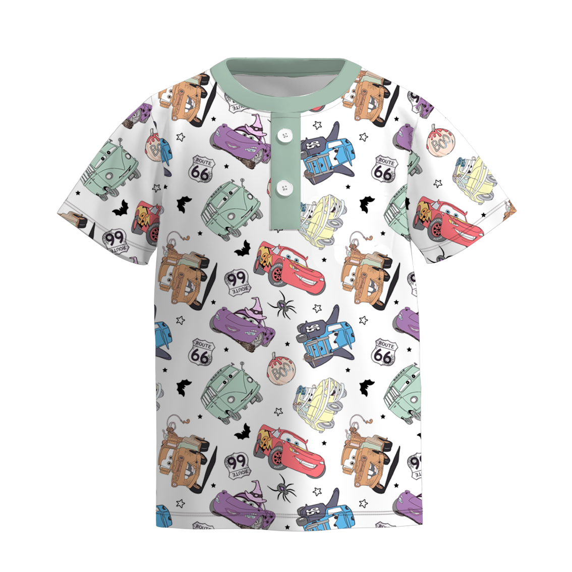 （Pre Order）Boys Halloween Cartoon Print T-shirt