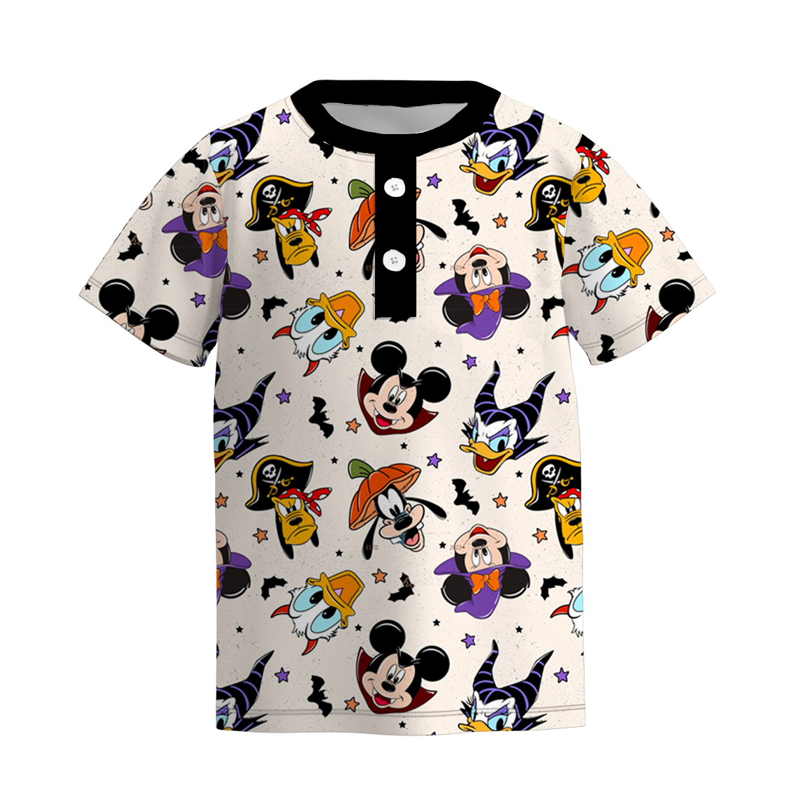 （Pre Order）Boys Halloween Cartoon Print T-shirt