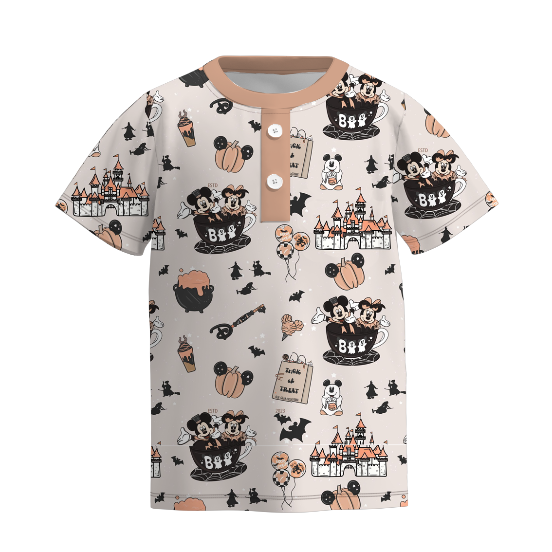 （Pre Order）Boys Halloween Cartoon Print T-shirt