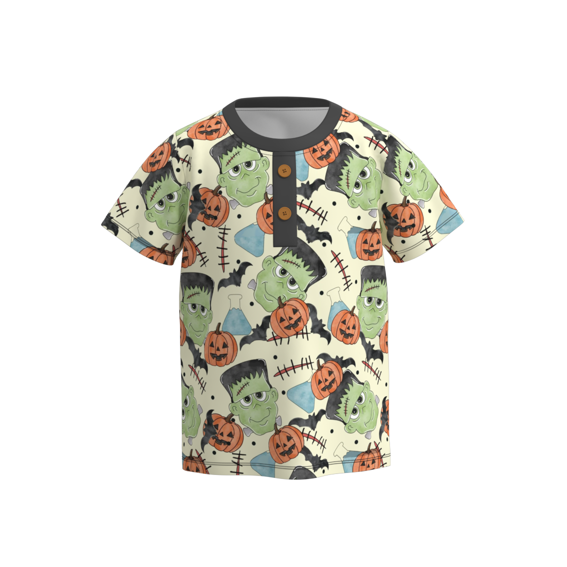 （Pre Order）Boys Halloween Cartoon Print Top