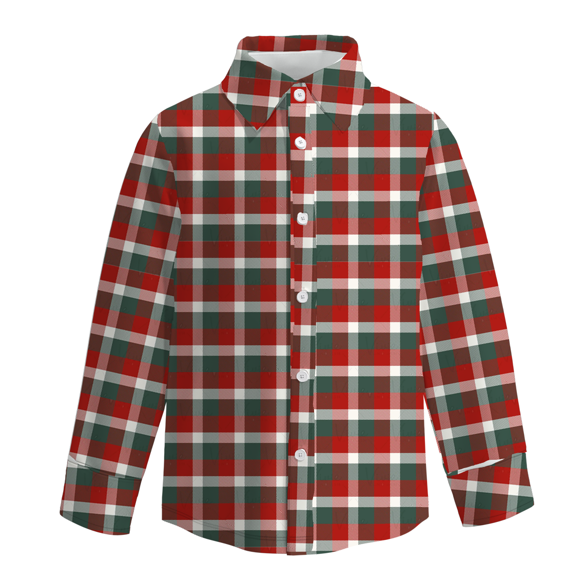 （Pre Order）Boys Christmas Print Four-way Stretch Shirt