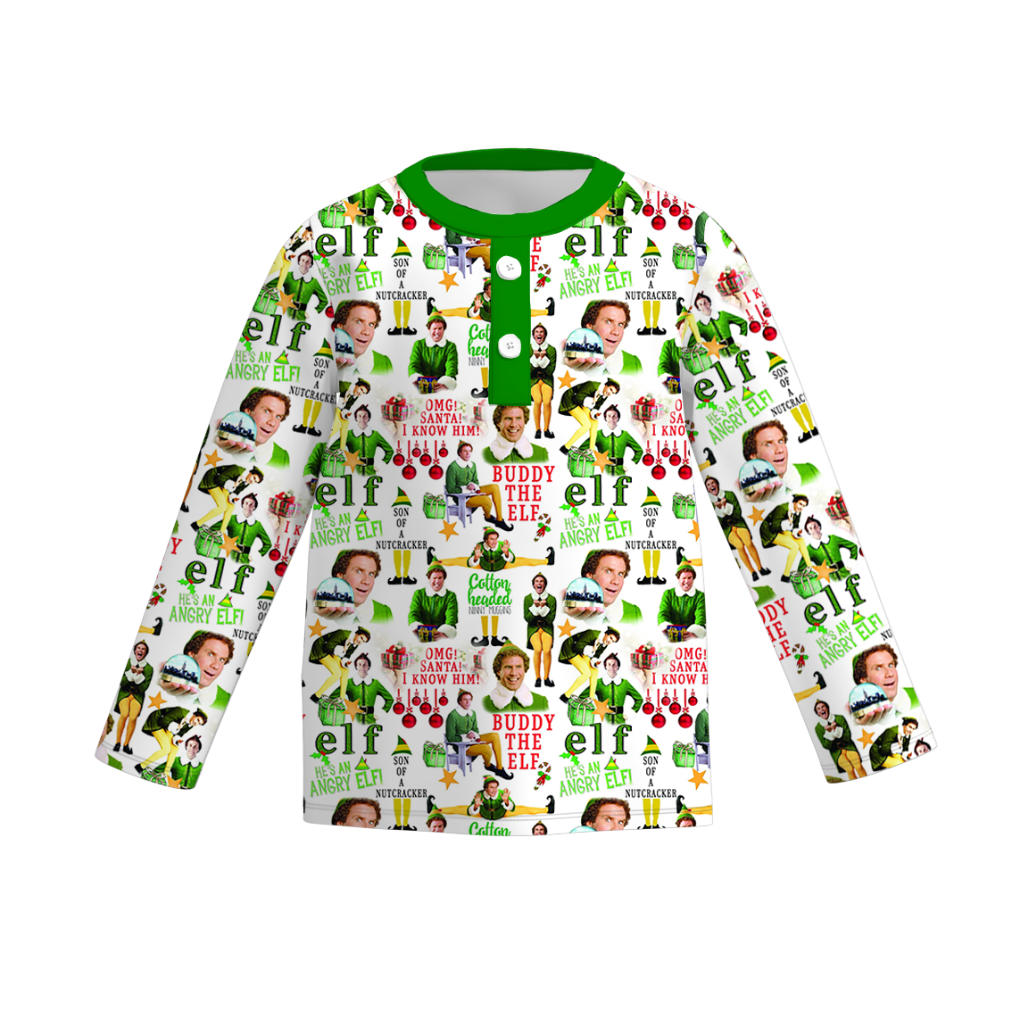 （Pre Order）Boys Christmas Print Milk Silk Top