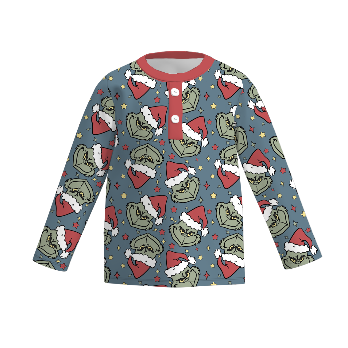 （Pre Order）Boys Christmas Print Milk Silk Top