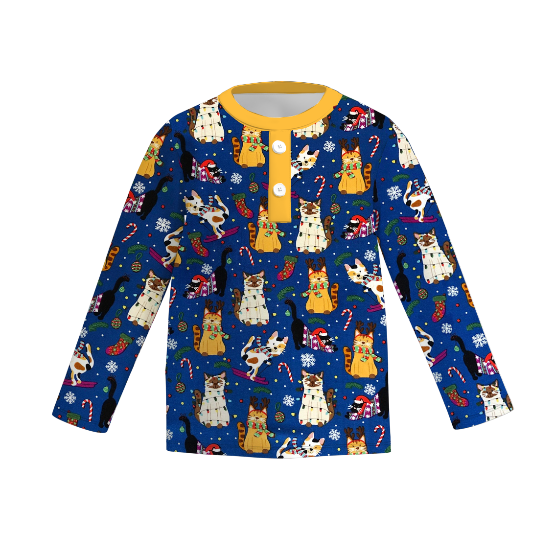 （Pre Order）Boys Christmas Print Milk Silk Top