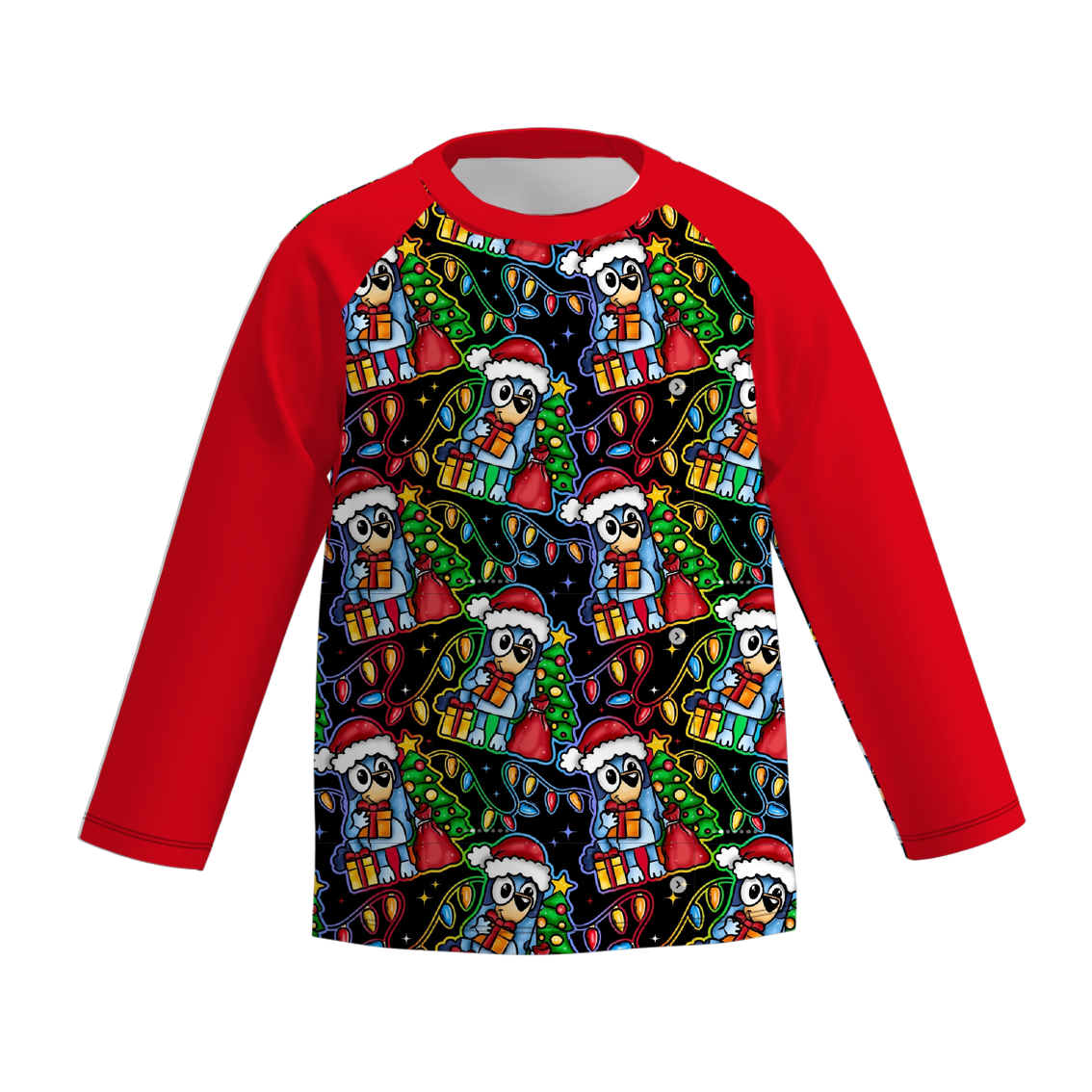 （Pre Order）Boys Christmas Cartoon Print Top