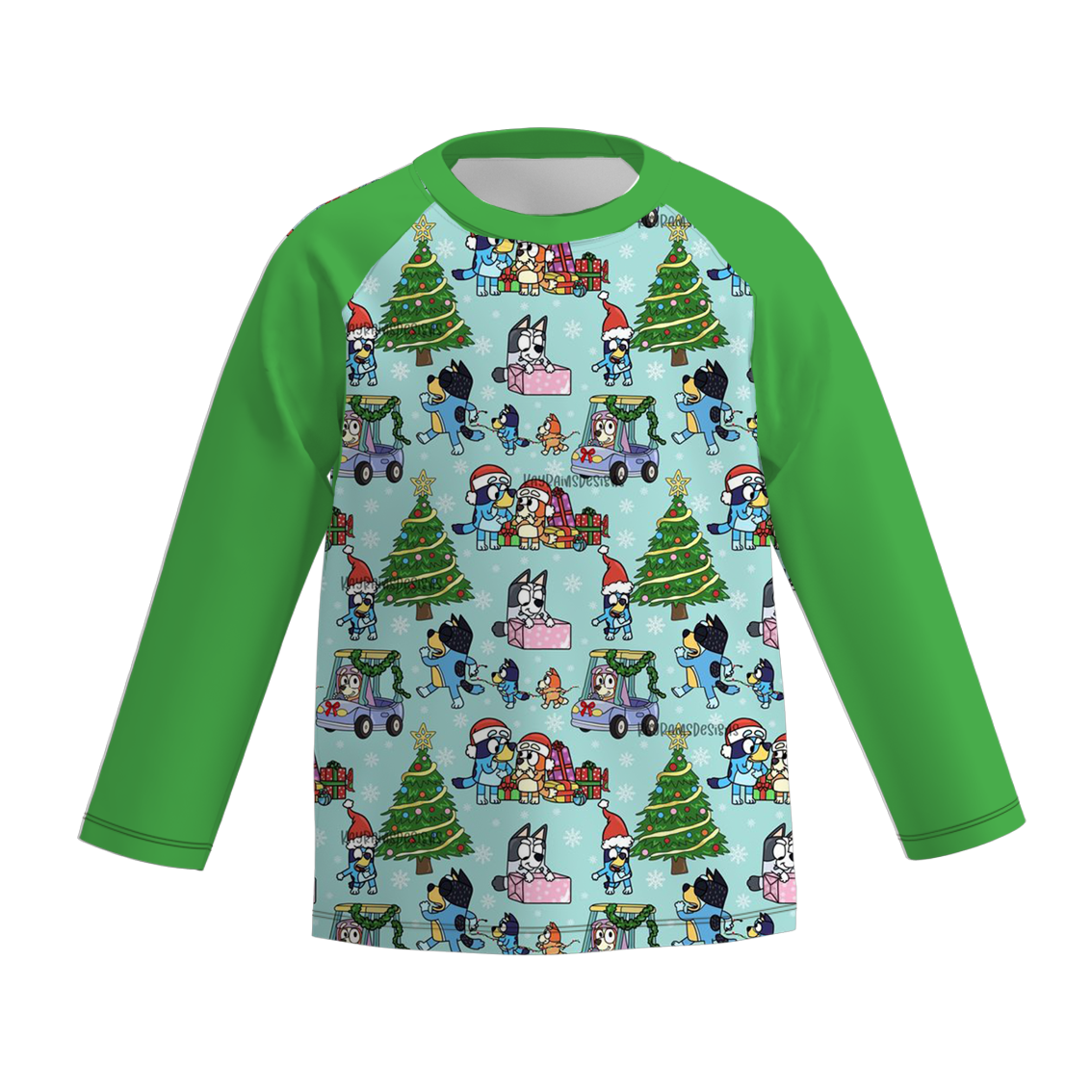 （Pre Order）Boys Christmas Cartoon Print Top