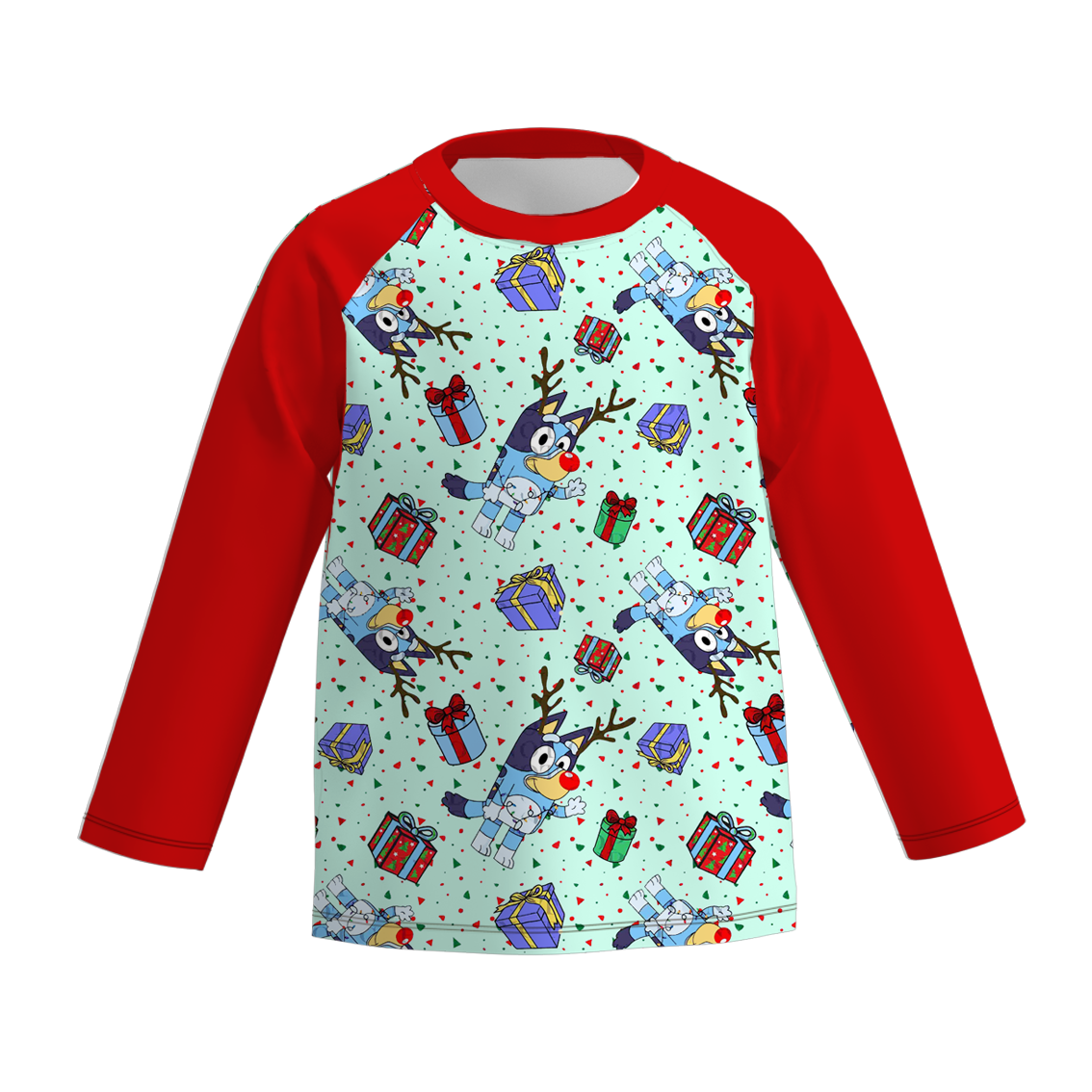 （Pre Order）Boys Christmas Cartoon Print Top