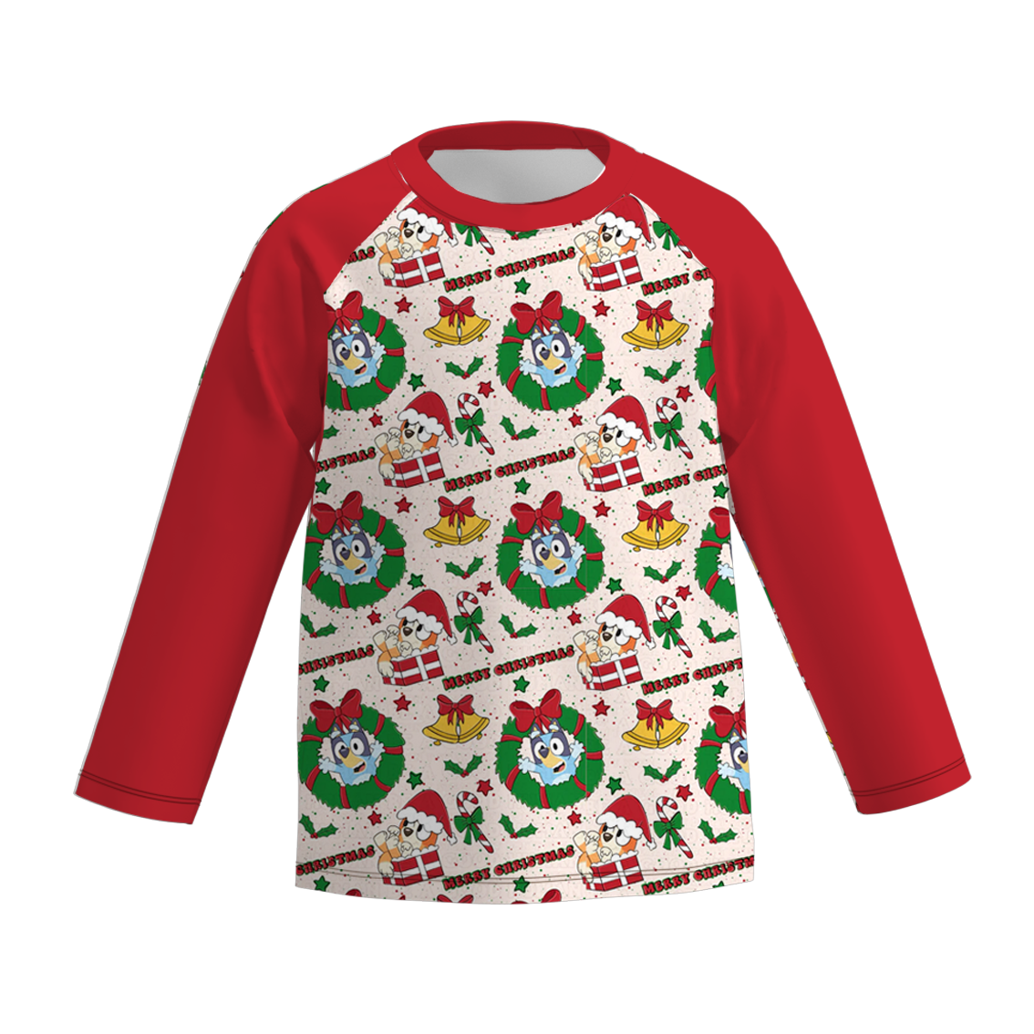 （Pre Order）Boys Christmas Cartoon Print Top