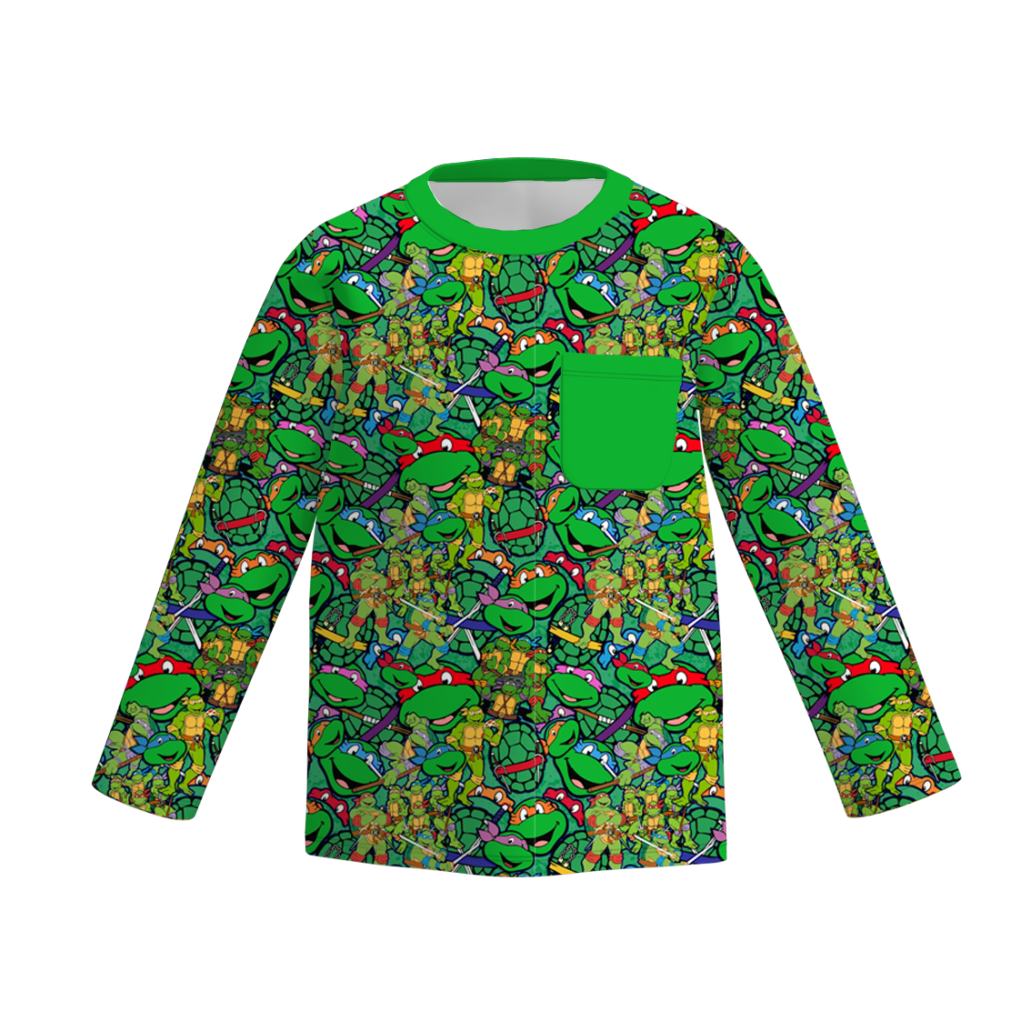 （Pre Order）Boys Fall Cartoon Turtle Print Top