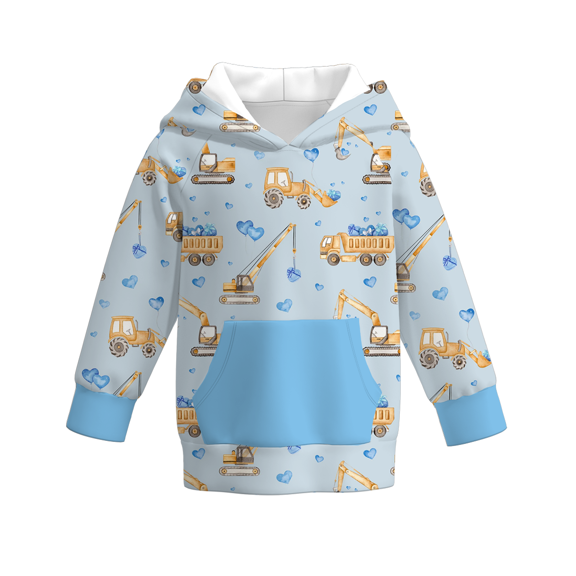 （Pre Order）Boys and Girls Valentine's Day Cute Cartoon Print Hoodie