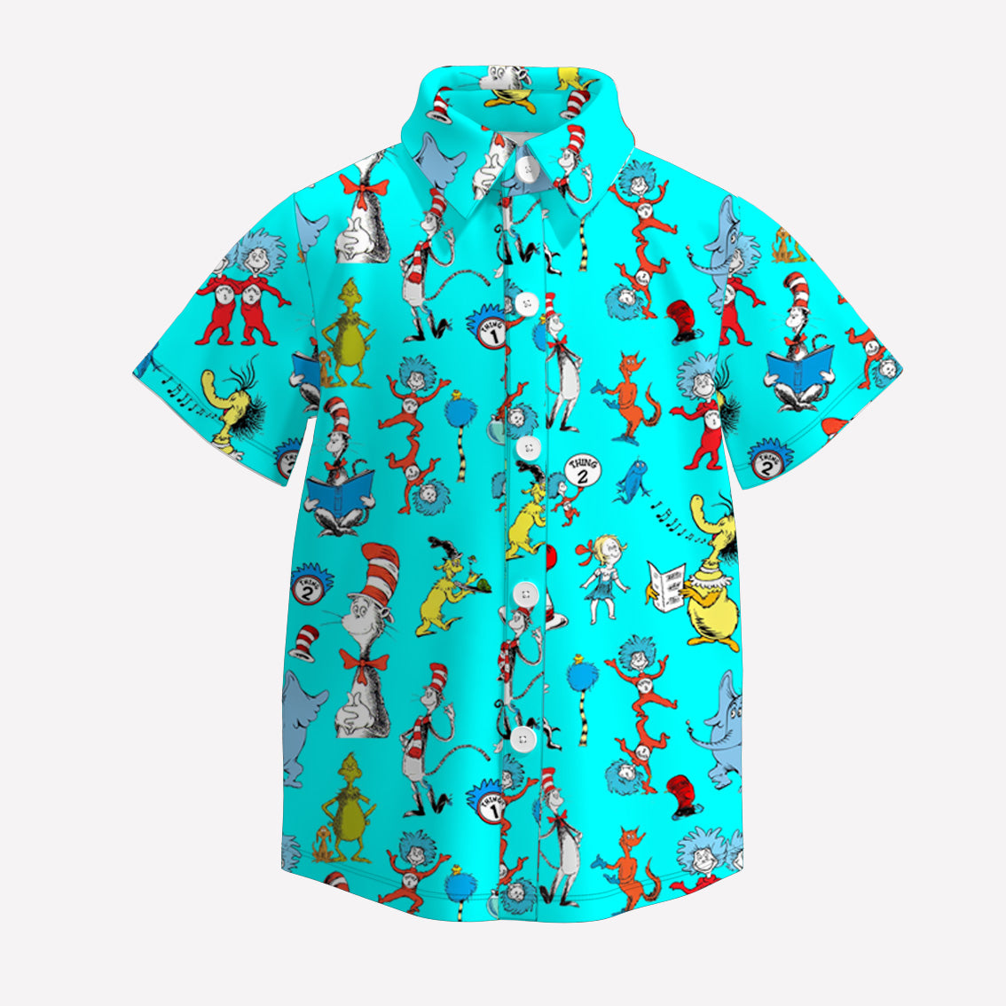 （Pre Order）Boys Spring and Summer DR SEUSS Print Four-way Stretch Shirt