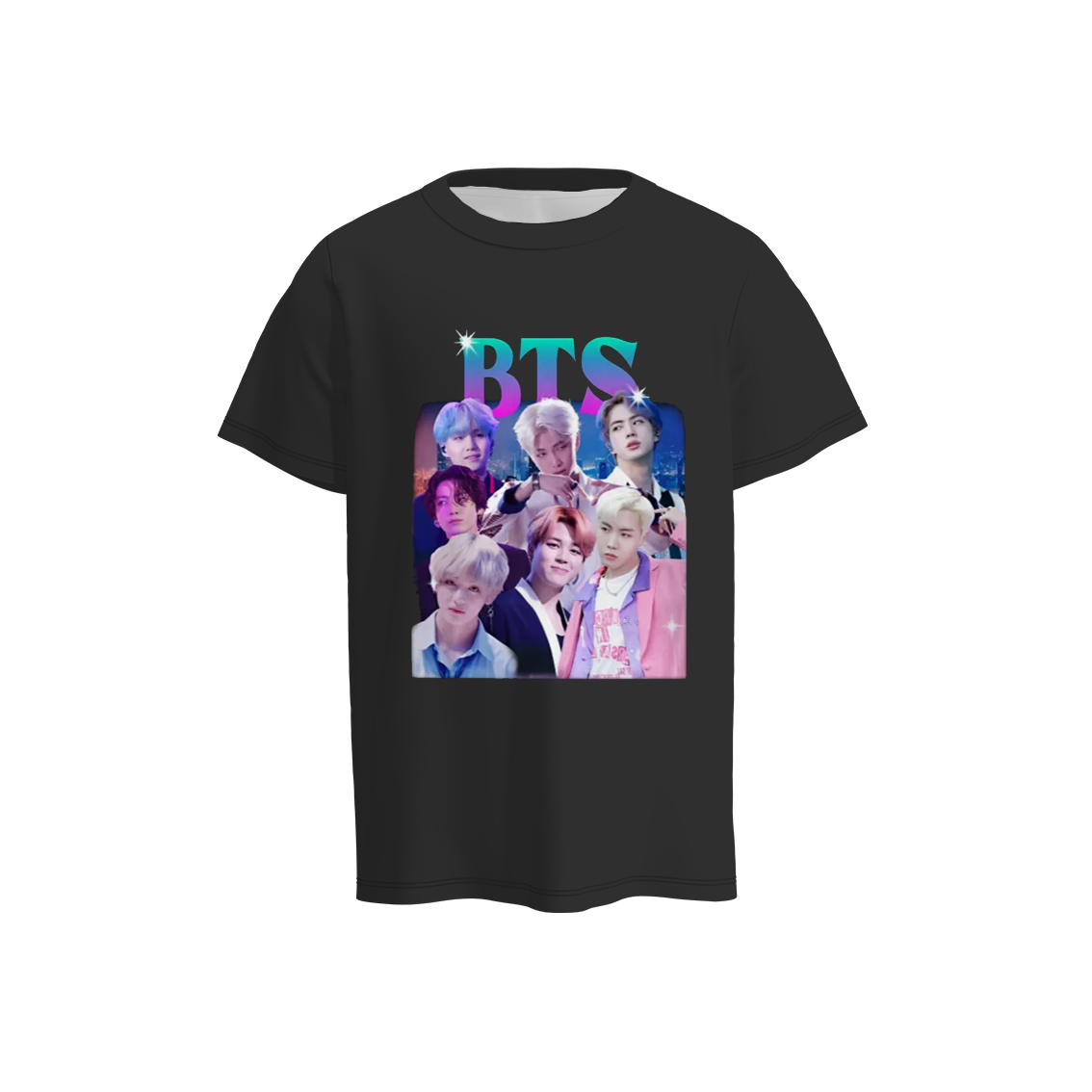 （Pre Order）Boys and Girls BTS Print Unisex Milk Silk Top