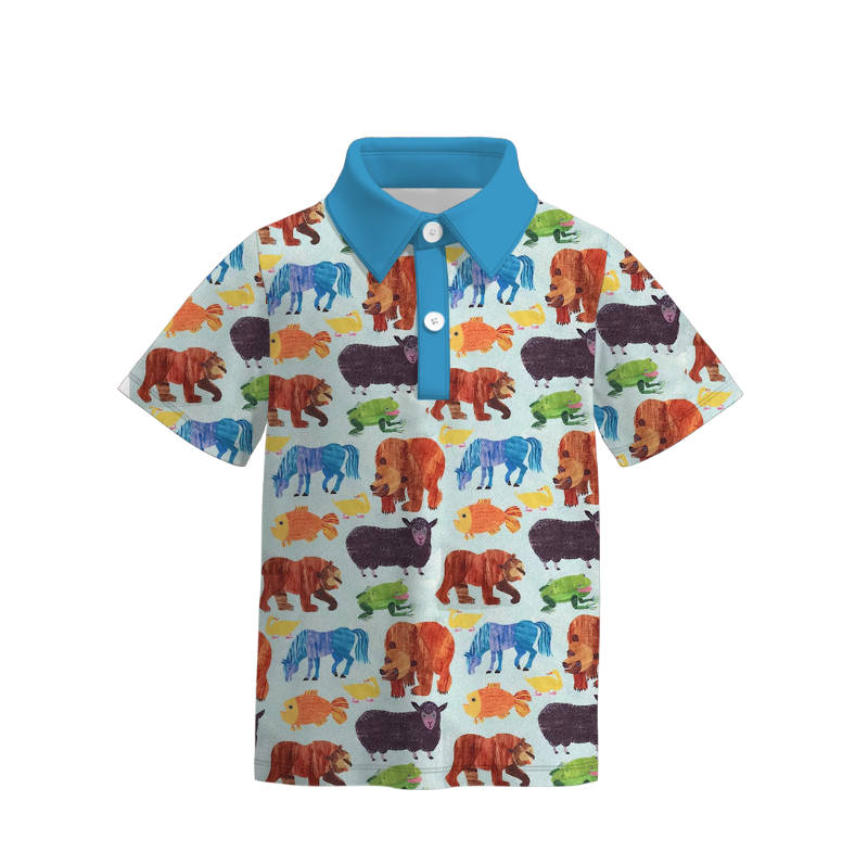 （Pre Order）Boys Summer Seaside Print Top