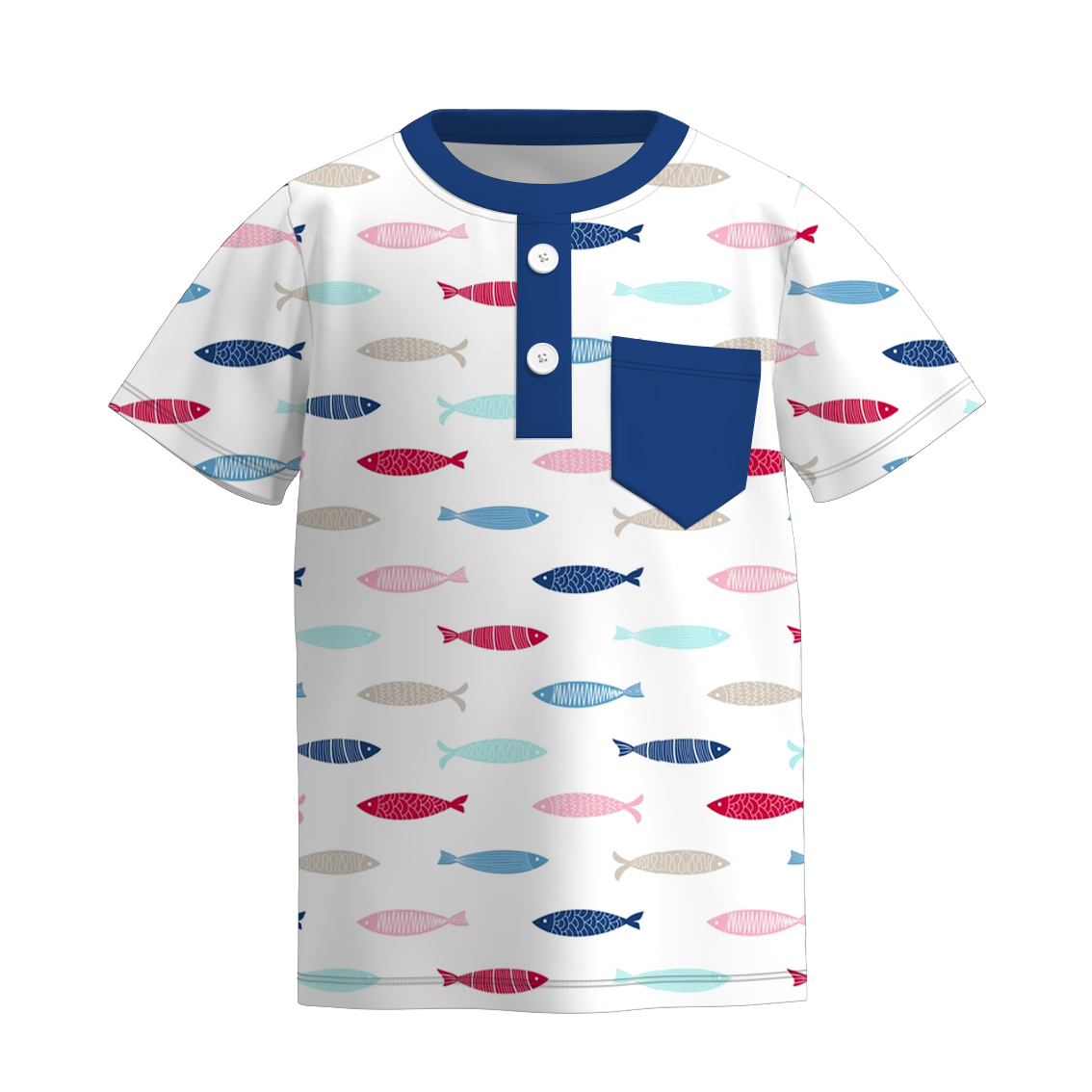 （Pre Order）Boys Summer Seaside Print Top