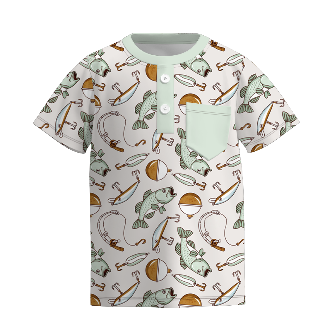 （Pre Order）Boys Summer Seaside Print Top