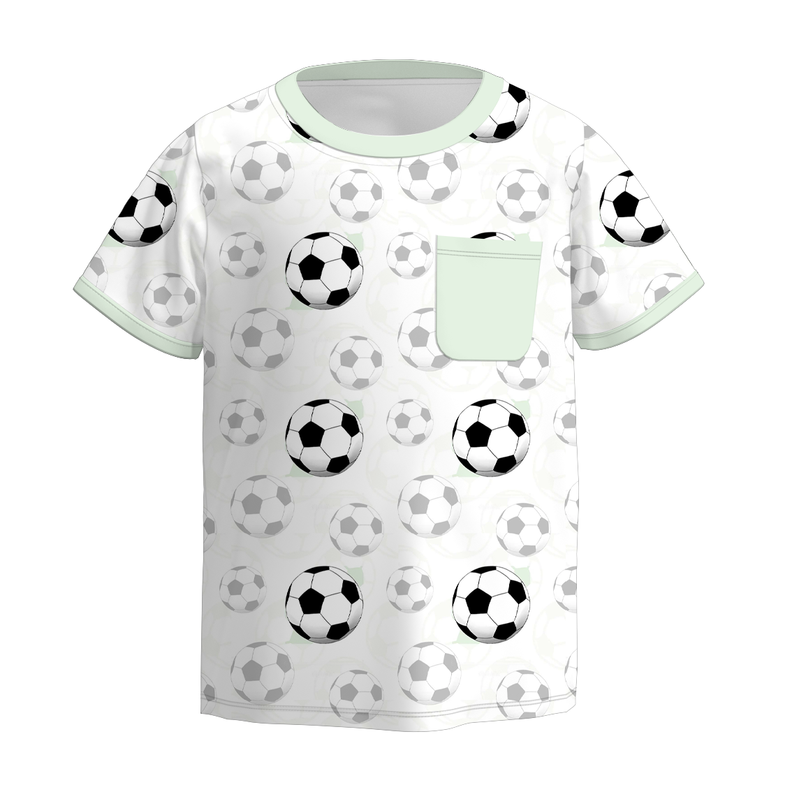 （Pre Order）Boys Spring and Summer Soccer Print Top