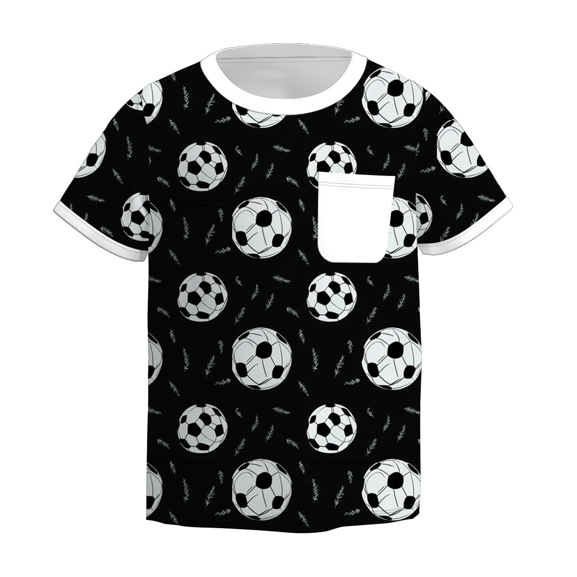 （Pre Order）Boys Spring and Summer Soccer Print Top